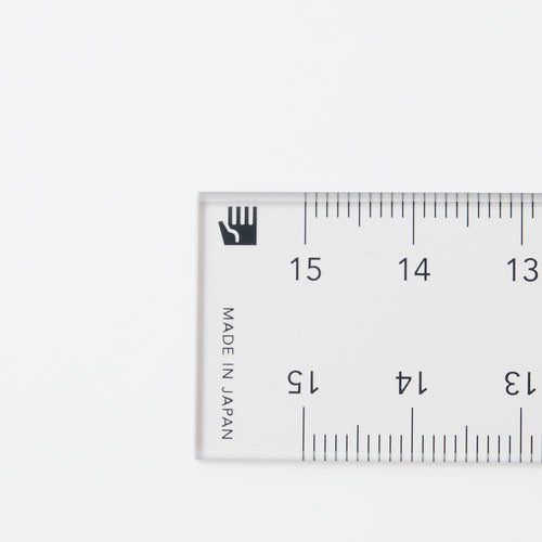 左ききの道具帖 vol.9：HIDARI 15cm定規／左右兼用