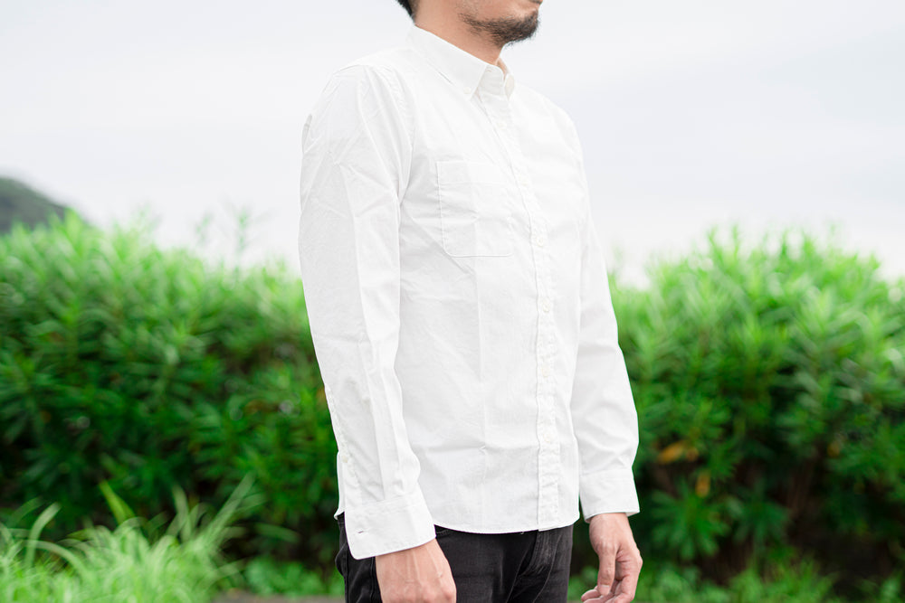 左ききのシャツ with 10YC（刺繍無し・ホワイト）